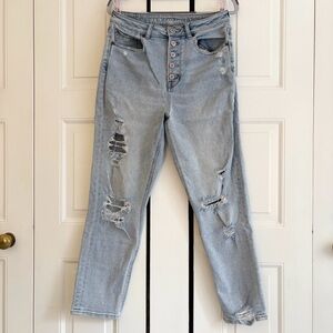 American Eagle Denim Distressed Mom Jeans